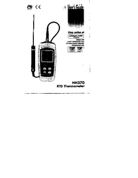 Thumbnail of document Manual - HH370 1 Channel RTD IP67 Waterproof Temperature Meter w/Probe